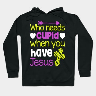 Cupid Valentine Purple Jesus Lover Hoodie